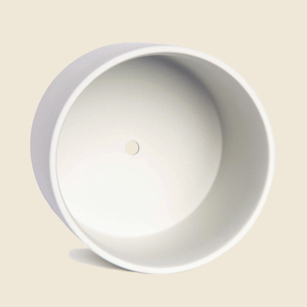 Grey Pot with Drainage for Plants